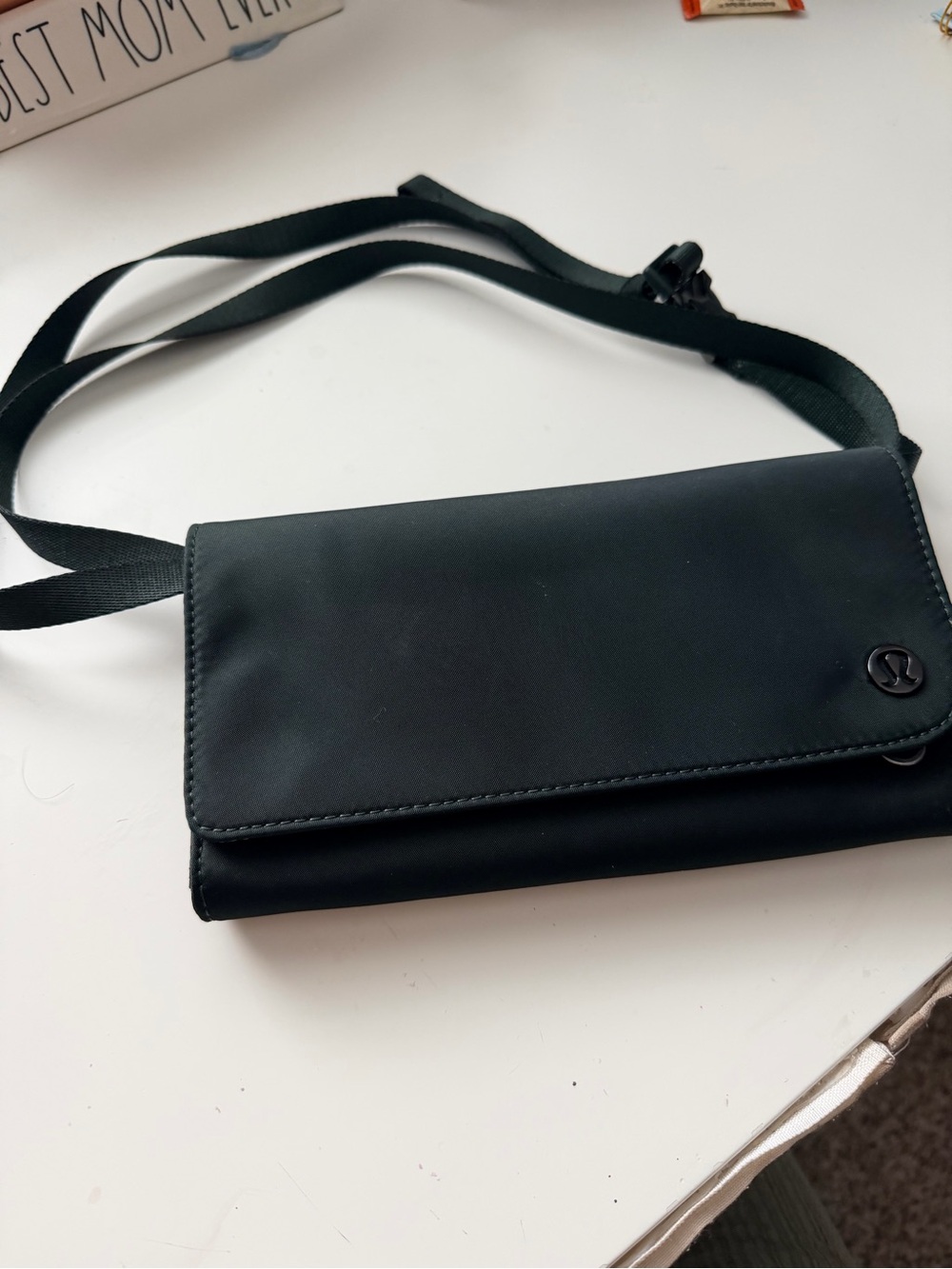 lululemon dark green Crossbody Wallet Bag with Adjustable Strap